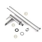 Mitigeur de lavabo de salle de bain gris brossé