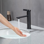 Mitigeur de lavabo de salle de bain noir mat