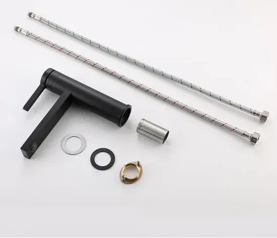 Mitigeur de lavabo de salle de bain noir mat