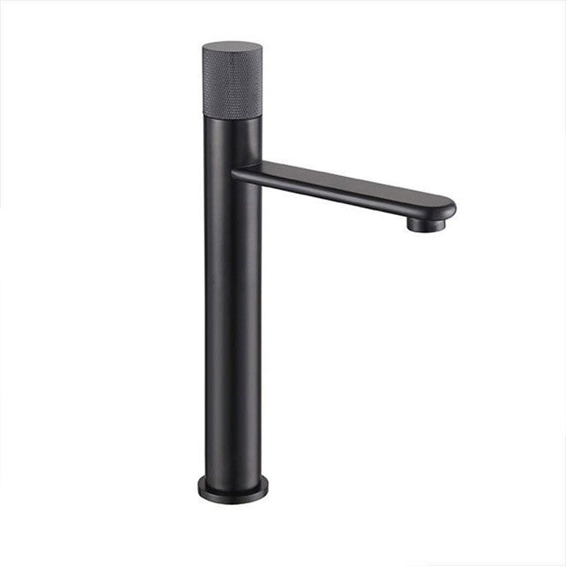 Mitigeur de lavabo en inox brossé noir mat