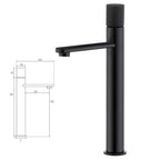 Mitigeur de lavabo en inox brossé noir mat