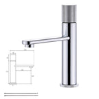 Mitigeur de lavabo en inox chromé