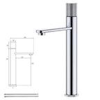 Mitigeur de lavabo en inox chromé