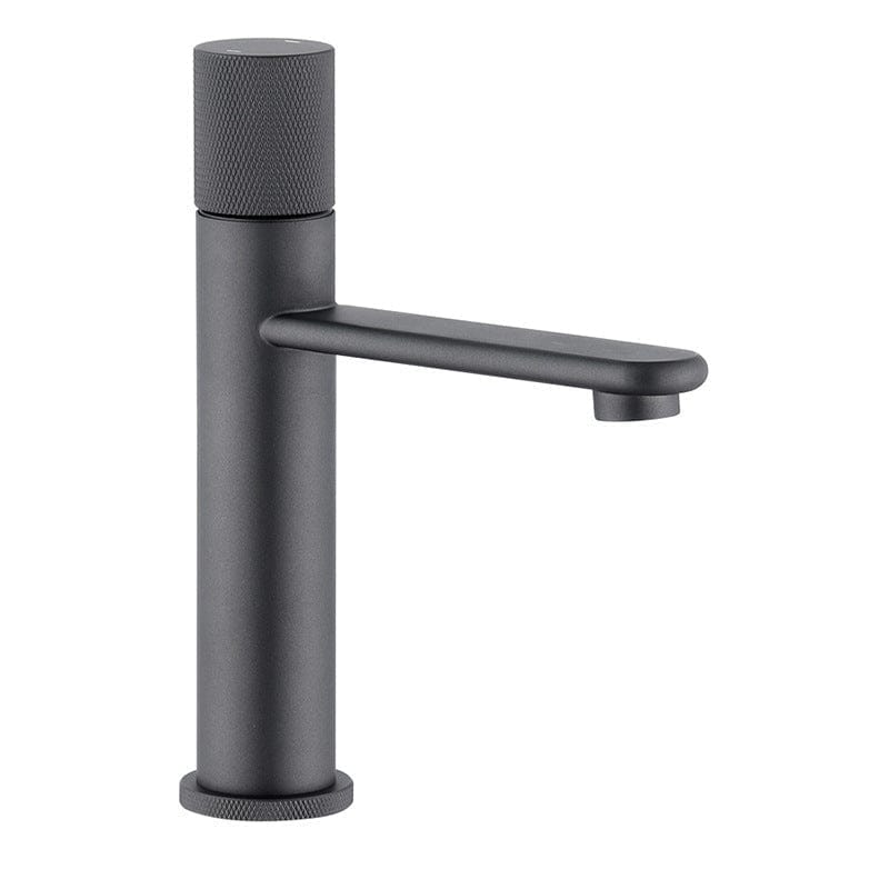 Mitigeur de lavabo en inox gris brossé