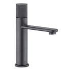 Mitigeur de lavabo en inox gris brossé