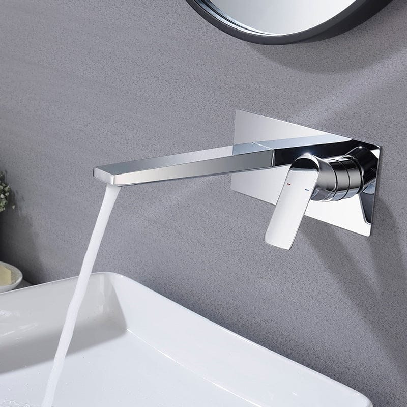 Mitigeur de lavabo encastré chromé