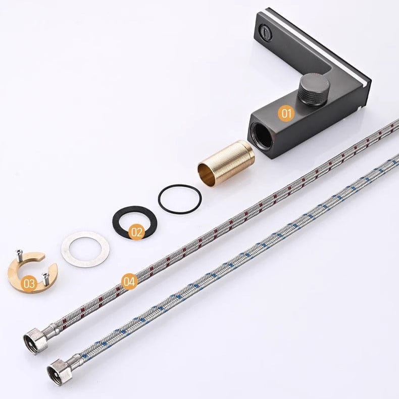 Mitigeur de lavabo led blanc