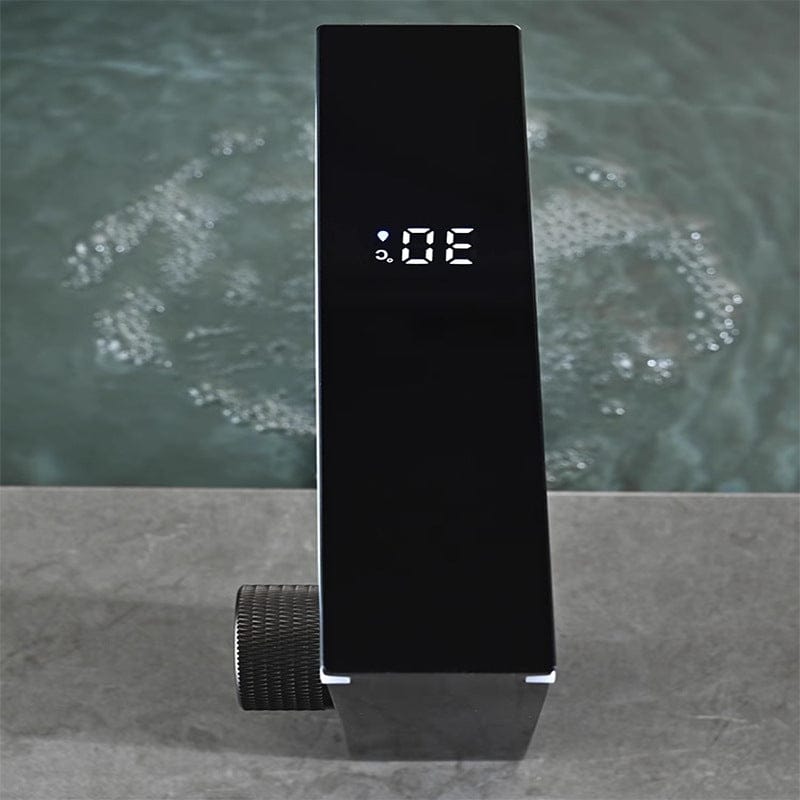 Mitigeur de lavabo led noir mat