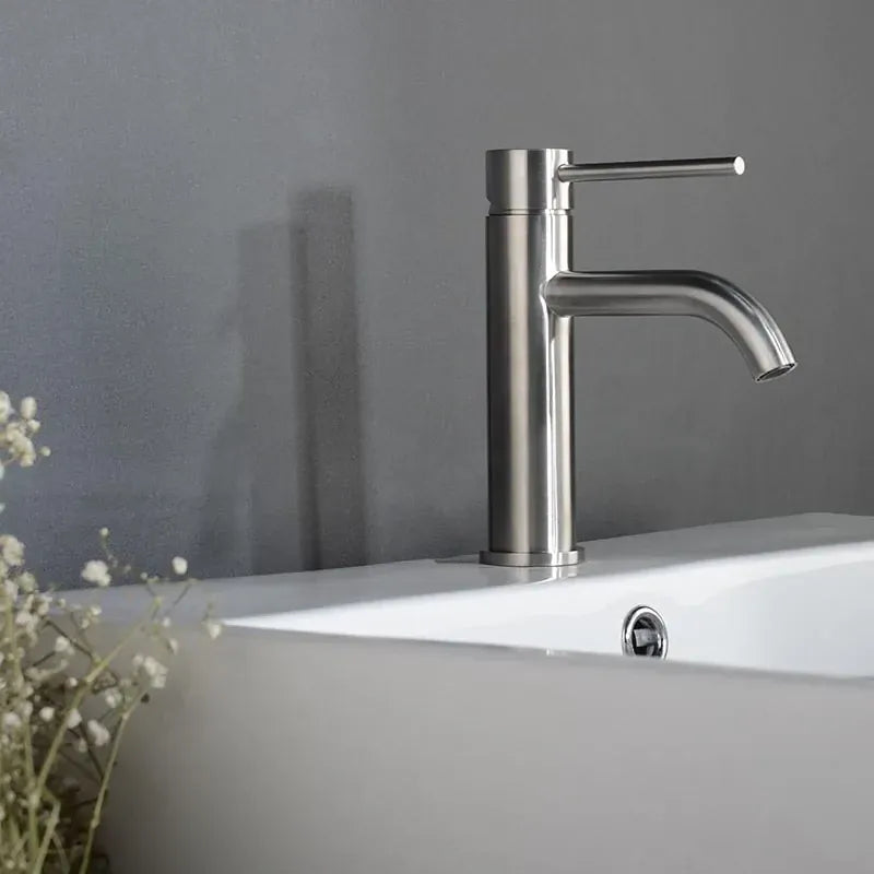 Mitigeur de salle de bain en inox chromé