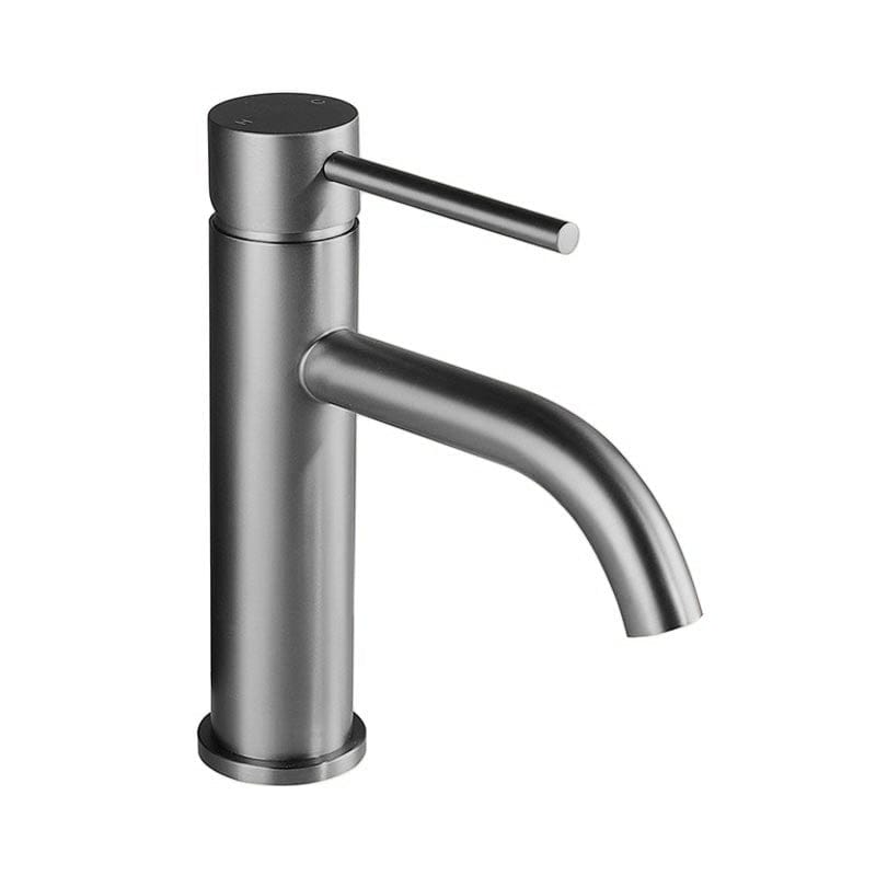 Mitigeur de salle de bain en inox gris brossé