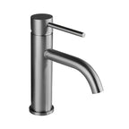 Mitigeur de salle de bain en inox gris brossé