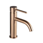 Mitigeur de salle de bain en inox or rose brossé