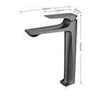 Mitigeur de salle de bain gris brossé