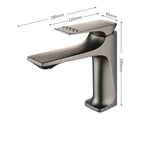 Mitigeur de salle de bain gris brossé