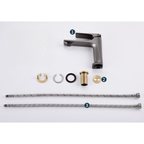 Mitigeur de salle de bain gris brossé