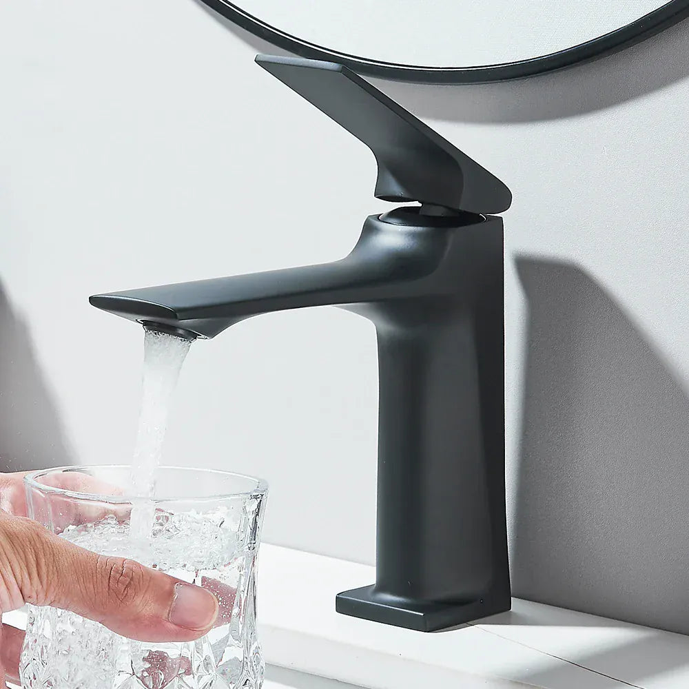 Mitigeur de salle de bain noir mat