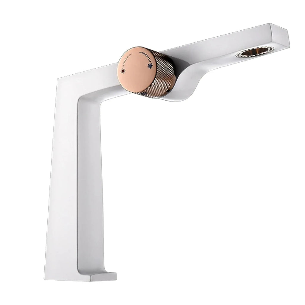 Mitigeur design pour lave main blanc