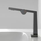 Mitigeur design pour lave main gris brossé