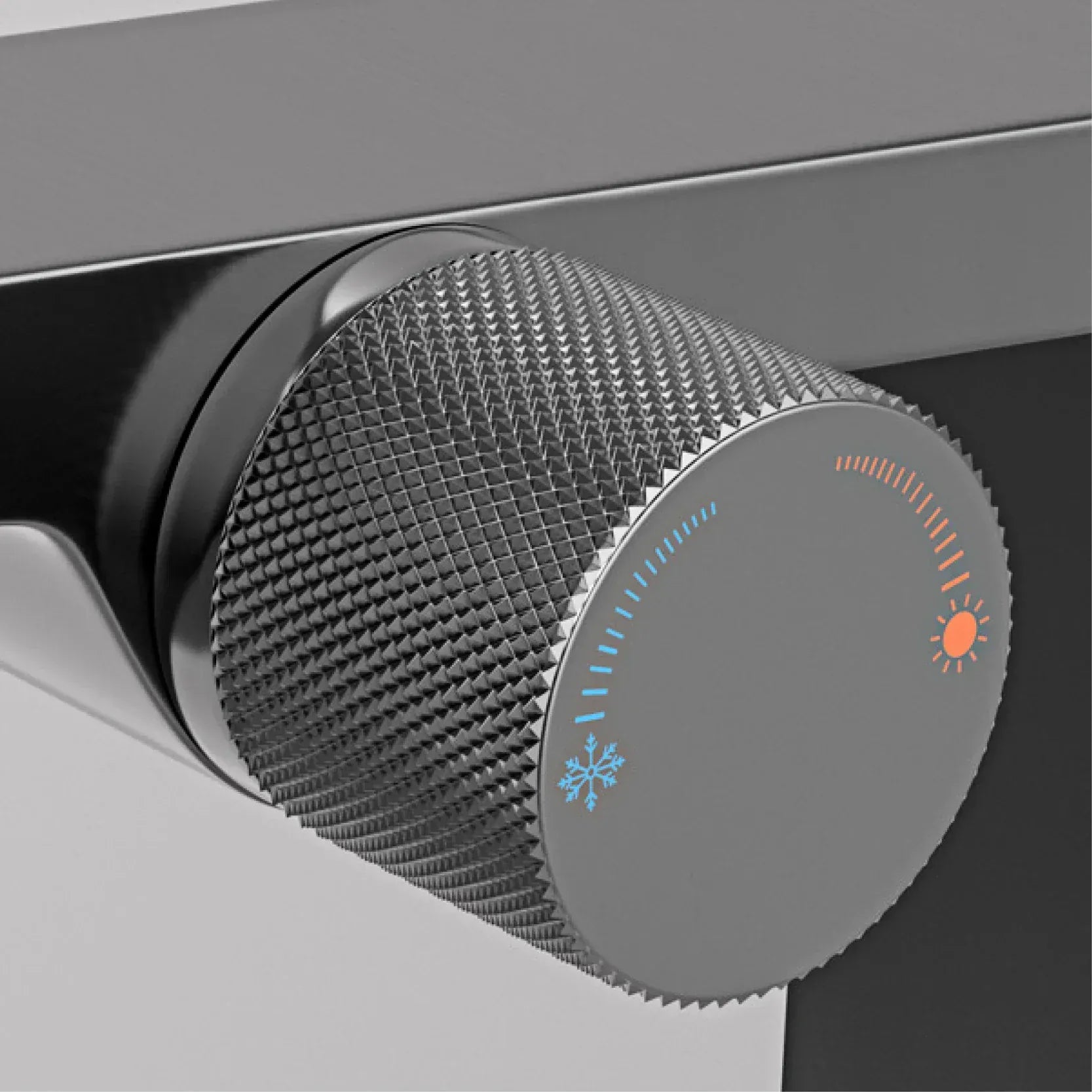 Mitigeur design pour lave main gris brossé