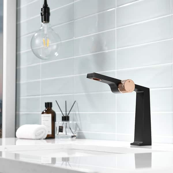 Mitigeur design pour lave main noir mat