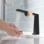 Mitigeur design pour lave main noir mat