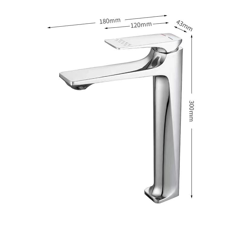 Mitigeur en laiton de salle de bain chromé