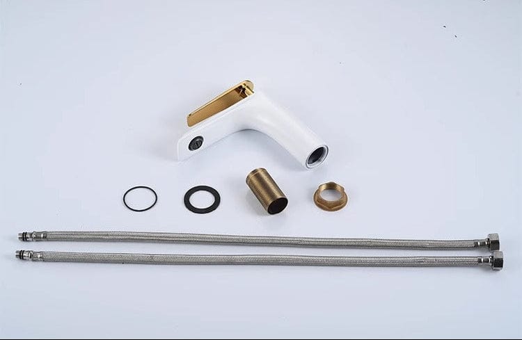 Mitigeur en or brossé