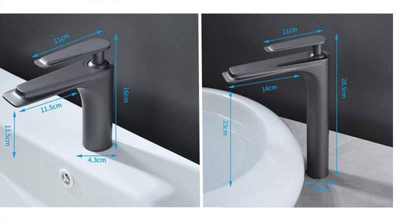 Mitigeur en or brossé noir