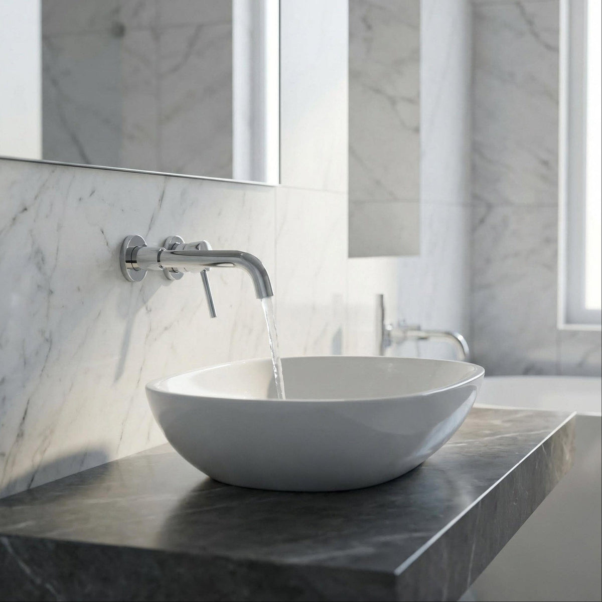 Mitigeur encastrable de lavabo chromé