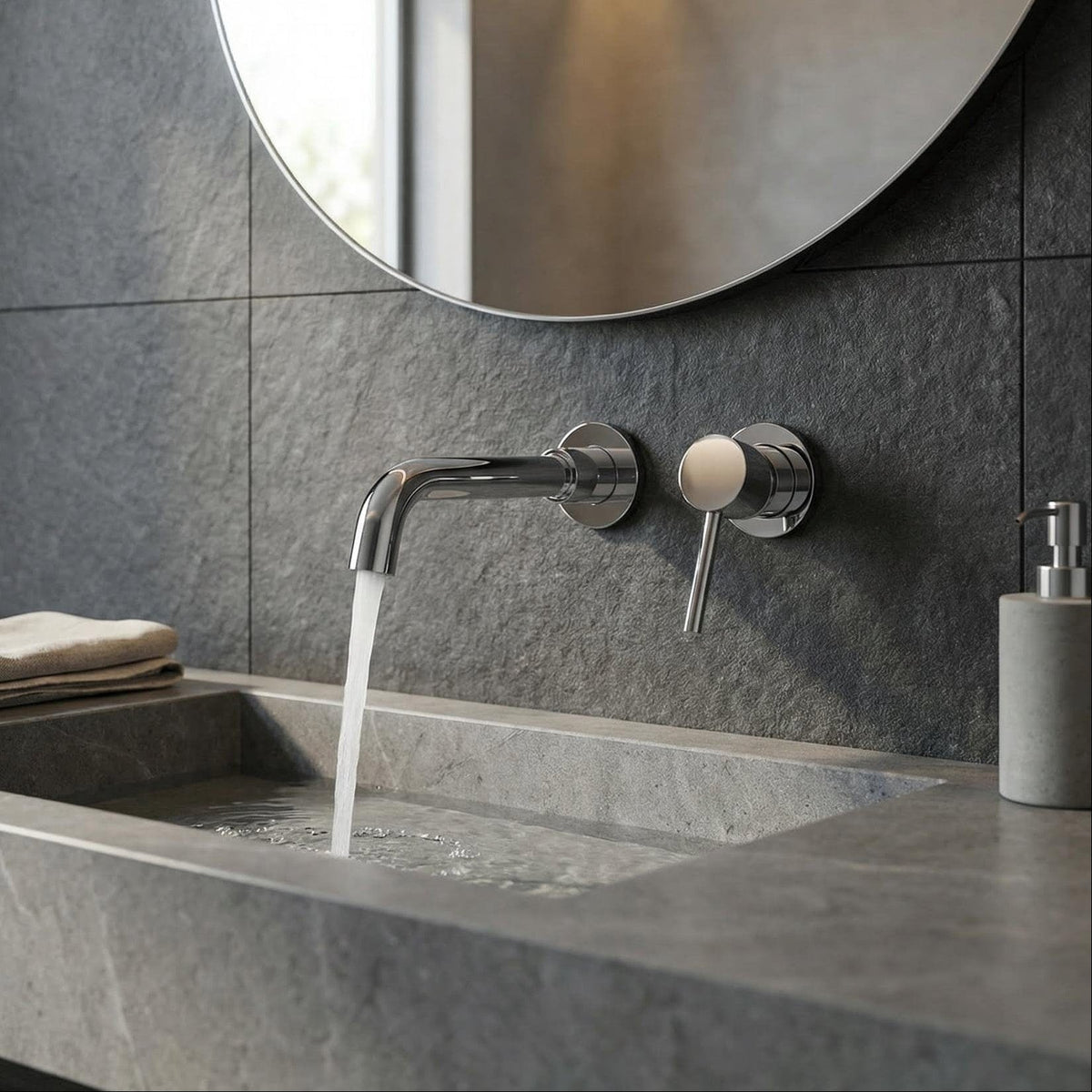 Mitigeur encastrable de lavabo chromé