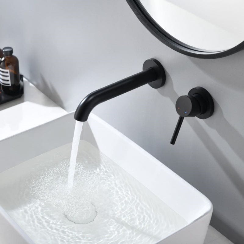 Mitigeur encastrable de lavabo noir mat