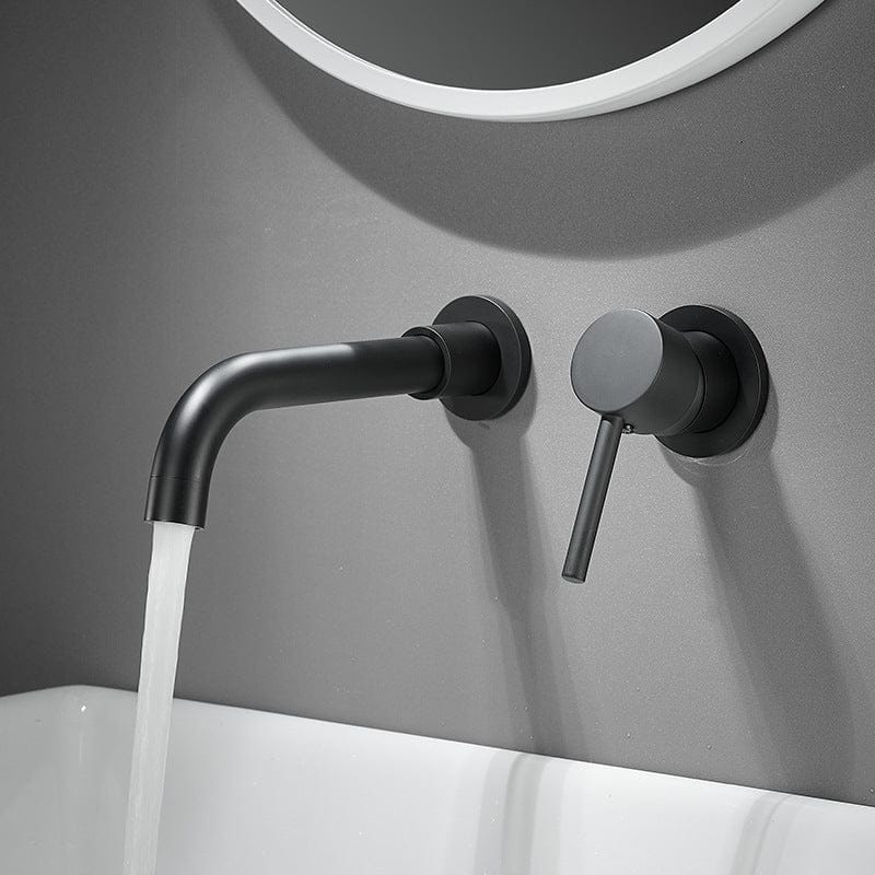 Mitigeur encastrable de lavabo noir mat