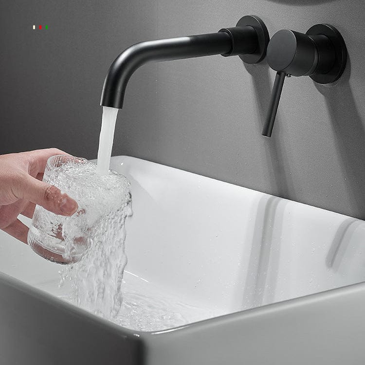 Mitigeur encastrable de lavabo noir mat