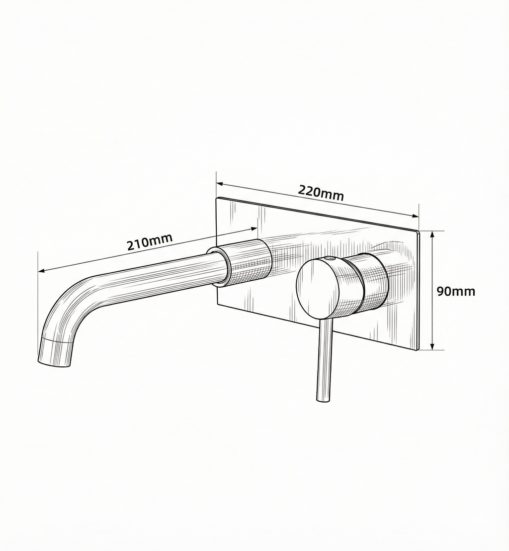 Mitigeur encastré chromé