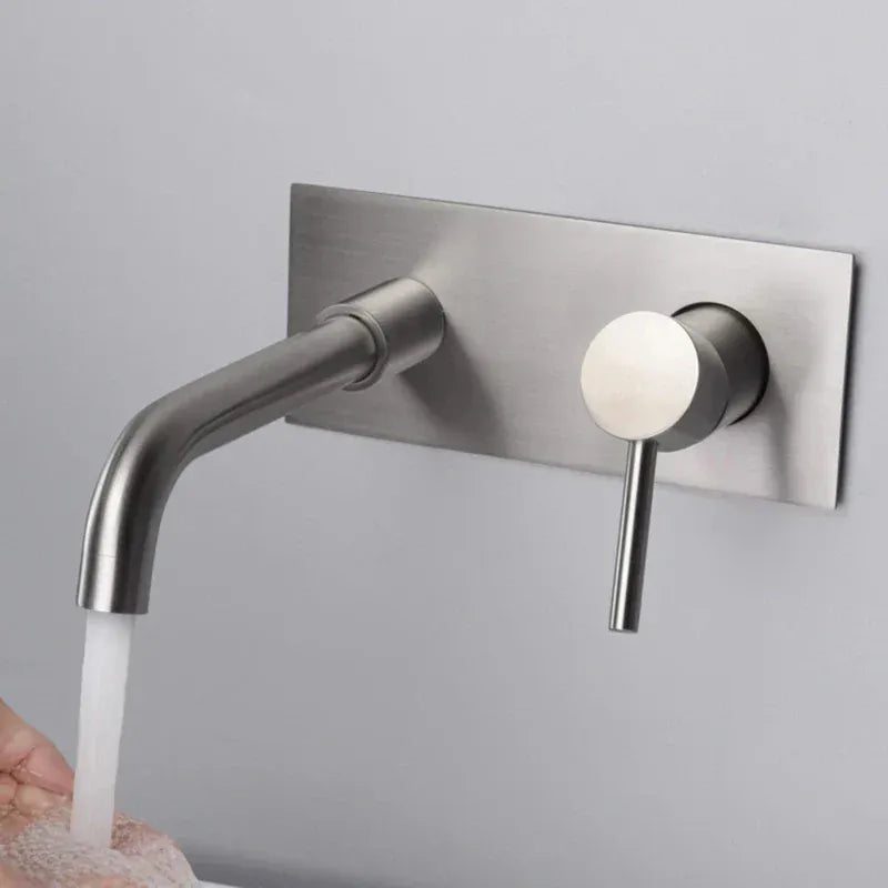 Mitigeur encastré gris brossé