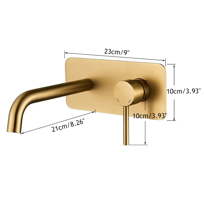 Mitigeur encastré or brossé