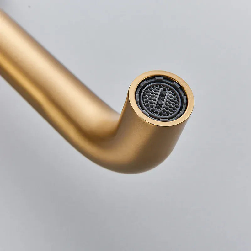 Mitigeur encastré or brossé