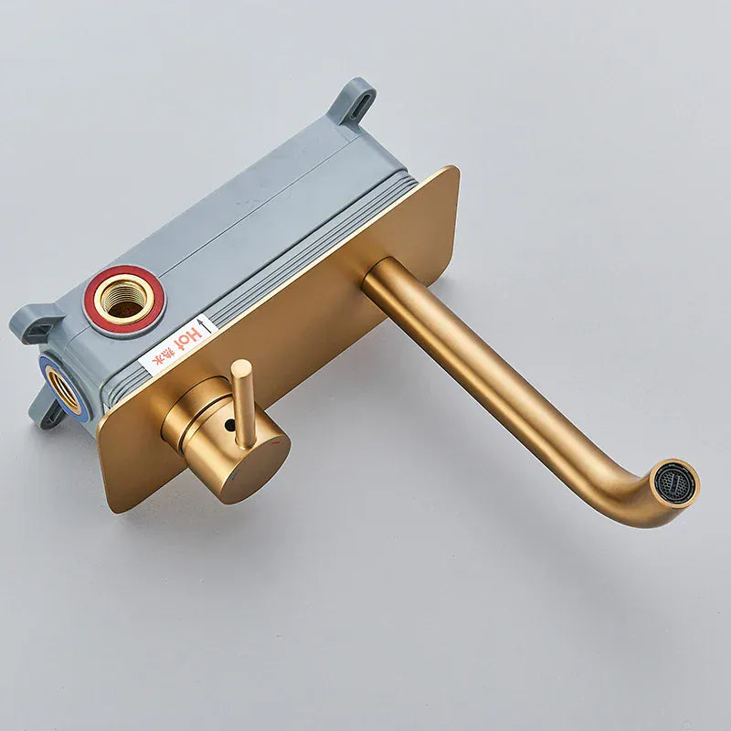 Mitigeur encastré or brossé