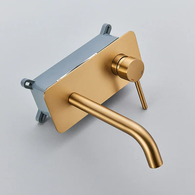 Mitigeur encastré or brossé