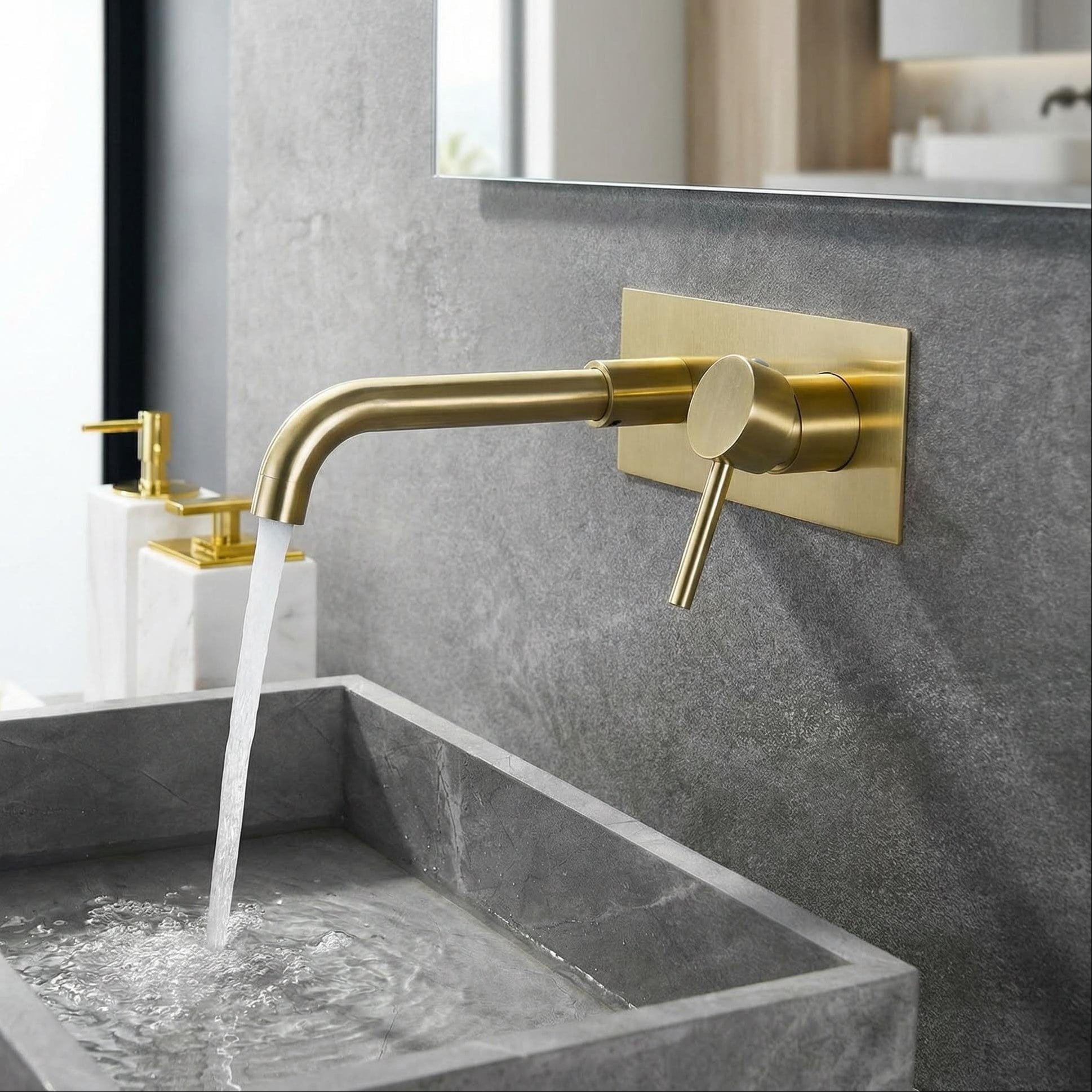 Mitigeur encastré or brossé Image