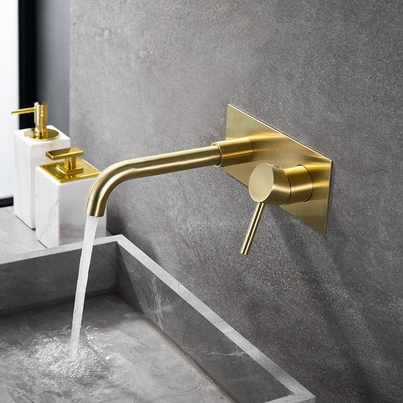 Mitigeur encastré or brossé