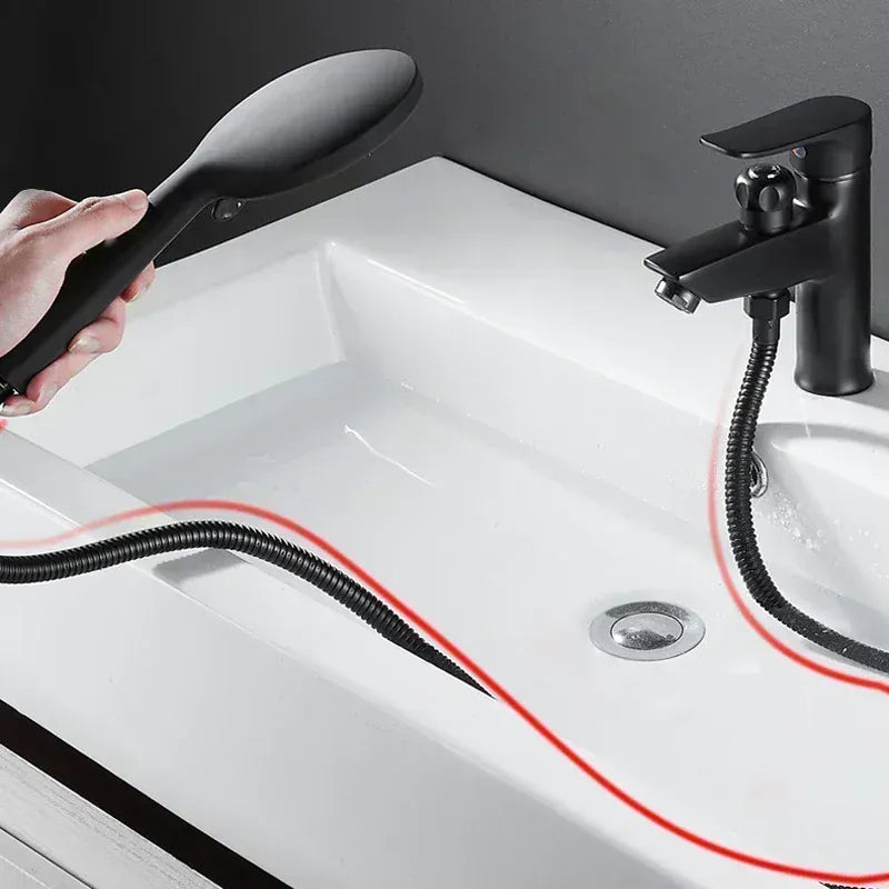 Mitigeur et pommeau de douche noir