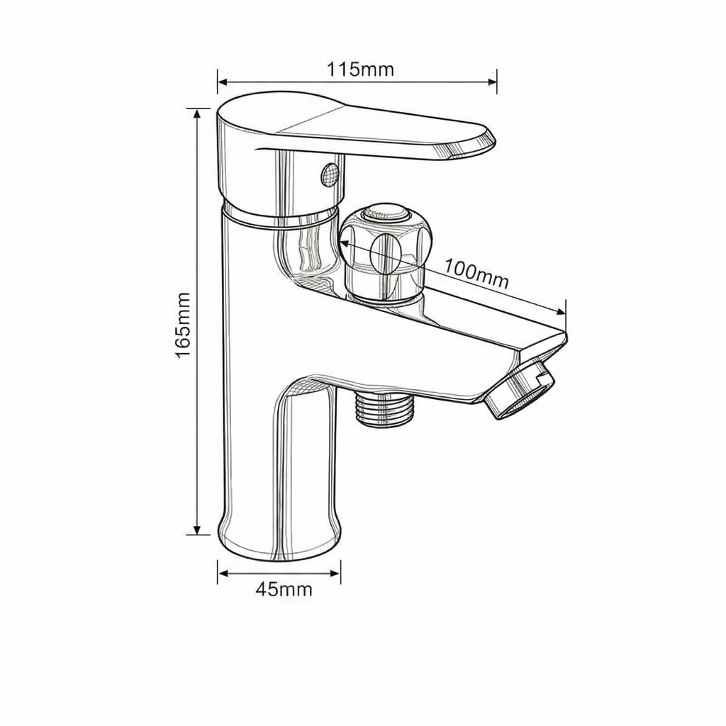 Mitigeur et pommeau de douche noir