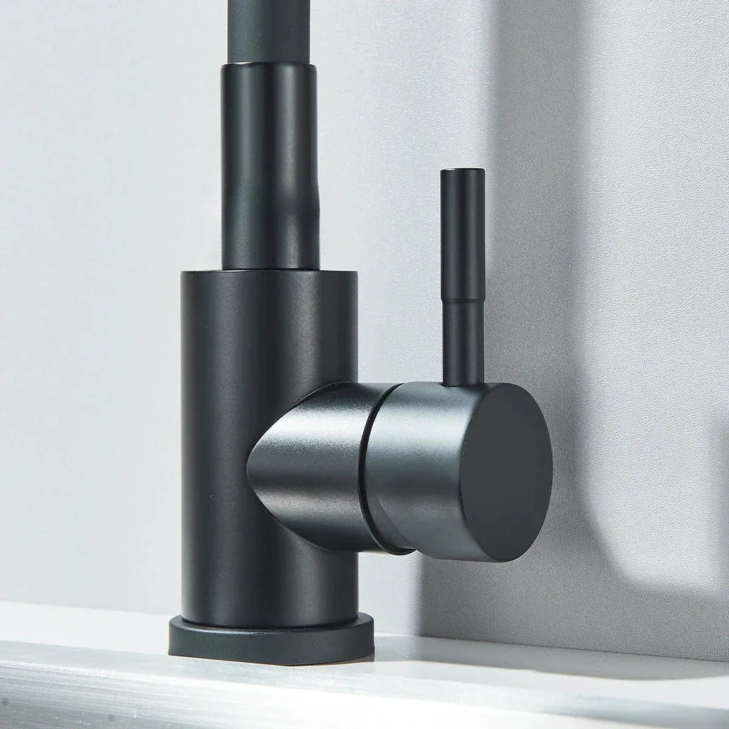 Mitigeur flexible de cuisine noir mat