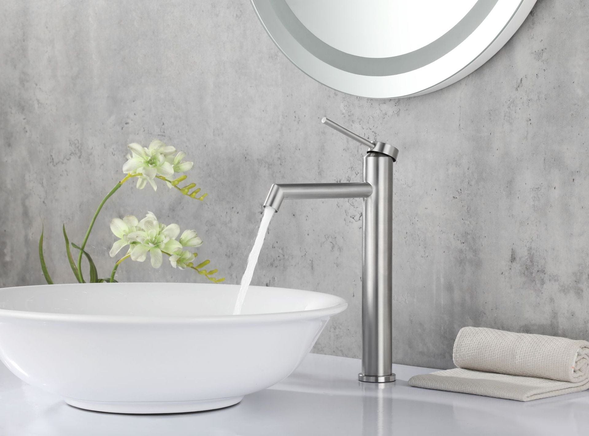 Mitigeur haut de lavabo chromé