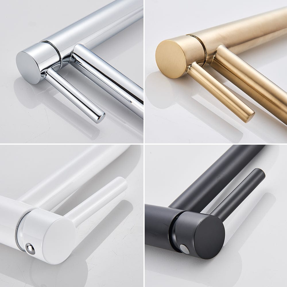 Mitigeur haut de lavabo en or brossé