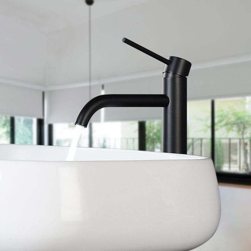 Mitigeur haut de lavabo noir mat