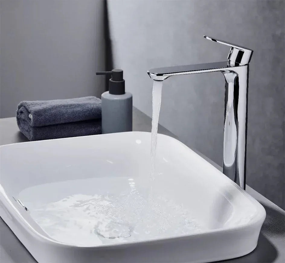 Mitigeur haut de salle de bain chromé