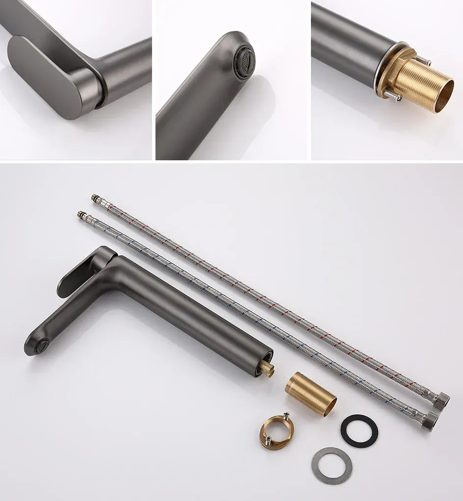 Mitigeur haut de salle de bain noir mat