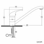 Mitigeur pour évier de cuisine chromé